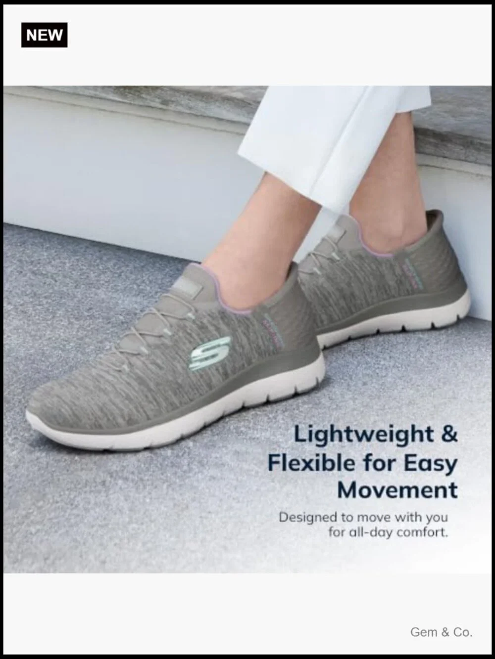 Women's Hands Free Slip-Ins Sneakers Memory Foam Comfort Walking Shoes